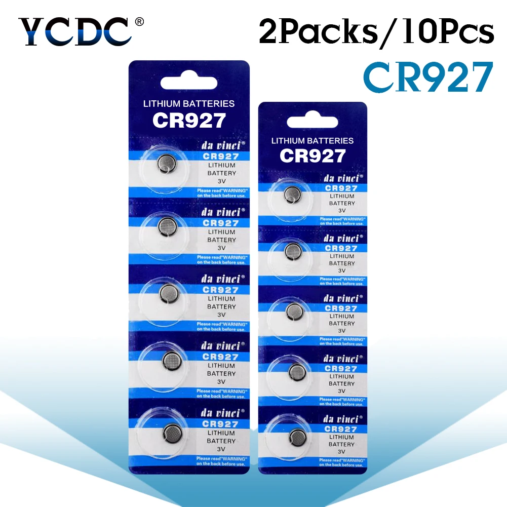 YCDC 10 шт. 3В 927 игрушечная Беговая железная дорога для калькулятор Cr927 927 ECR927 5011LC DL927 BR927 KCR927 LM927 светодиодный светильник с дистанционным управлением Батарея