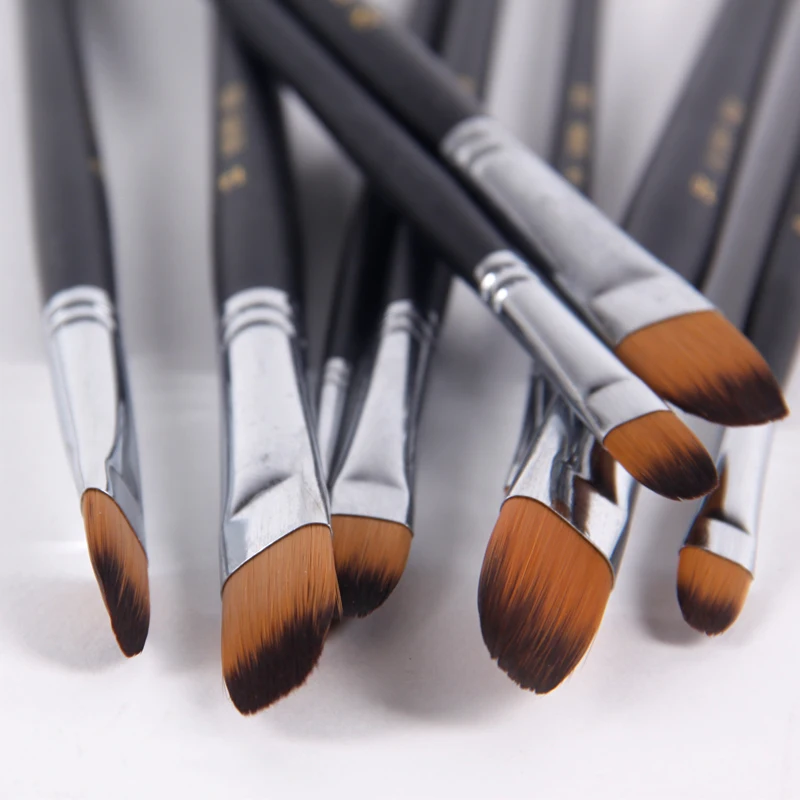 BGLN 9 шт./компл. нейлоновая кисть для акварельной краски волос масляная/акриловая