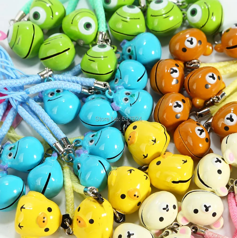 New 10Pcs Mike Sulley Chicken Rabbit Bear Cell Phone Strap Tree JINGLE BELL Toy | Игрушки и хобби