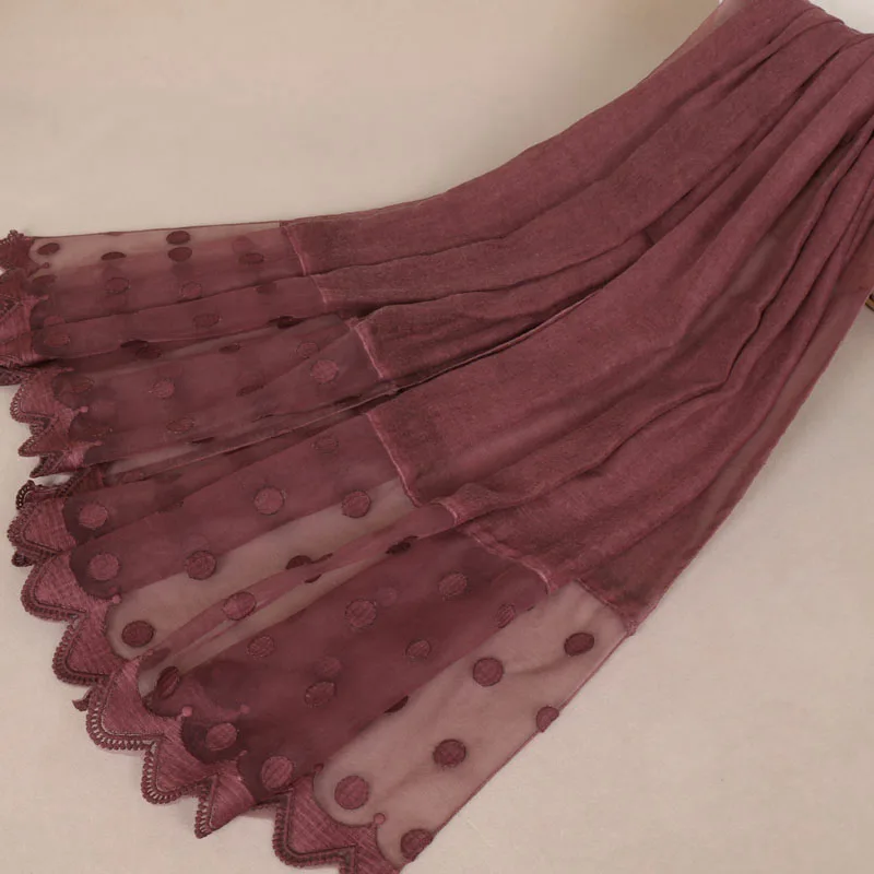 200*90 см женский модный простой кружевной хлопковый шарф шаль Осень Зима Высокое