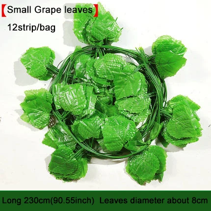 20 small leave Зеленый плюща виноградные листья лоза Искусственные Поддельные Висячие лоза растение листья гирлянда домашний сад украшение стены зеленое украшение - Цвет: 20 small leave