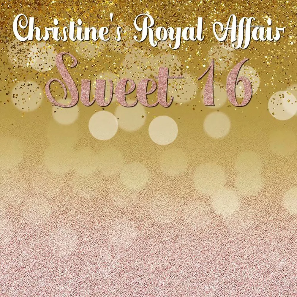 Sensfun sweet 16 birthday photo background gold polka dots photography backdrop pink | Электроника