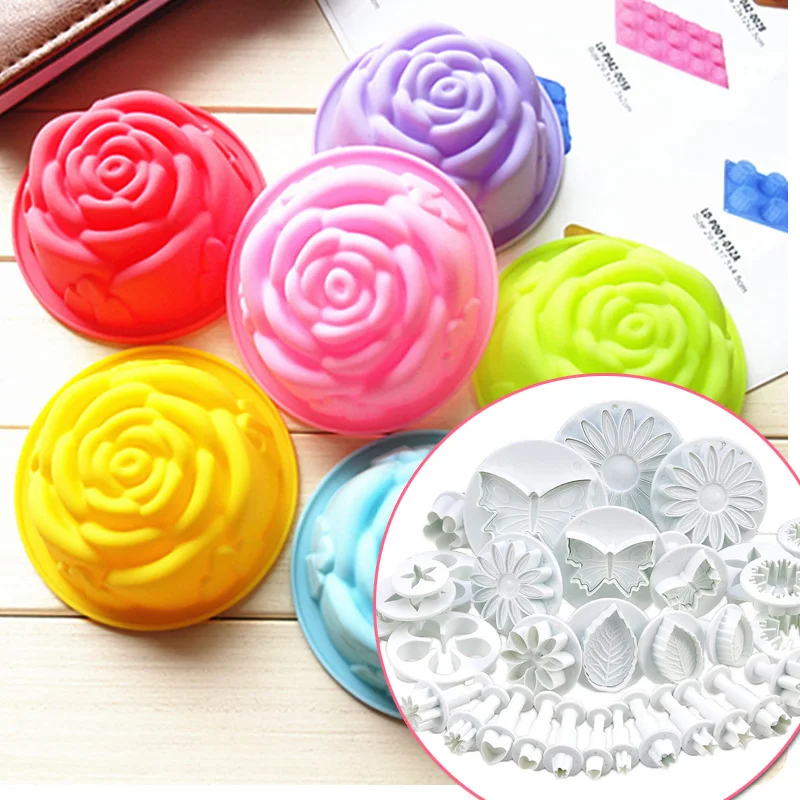 33 шт./компл. Fondant(сахарная) печенье нож для разрезания торта эжектор штамп вырубки тиснением формы DIY Кухня инструменты для украшения выпечки, торта