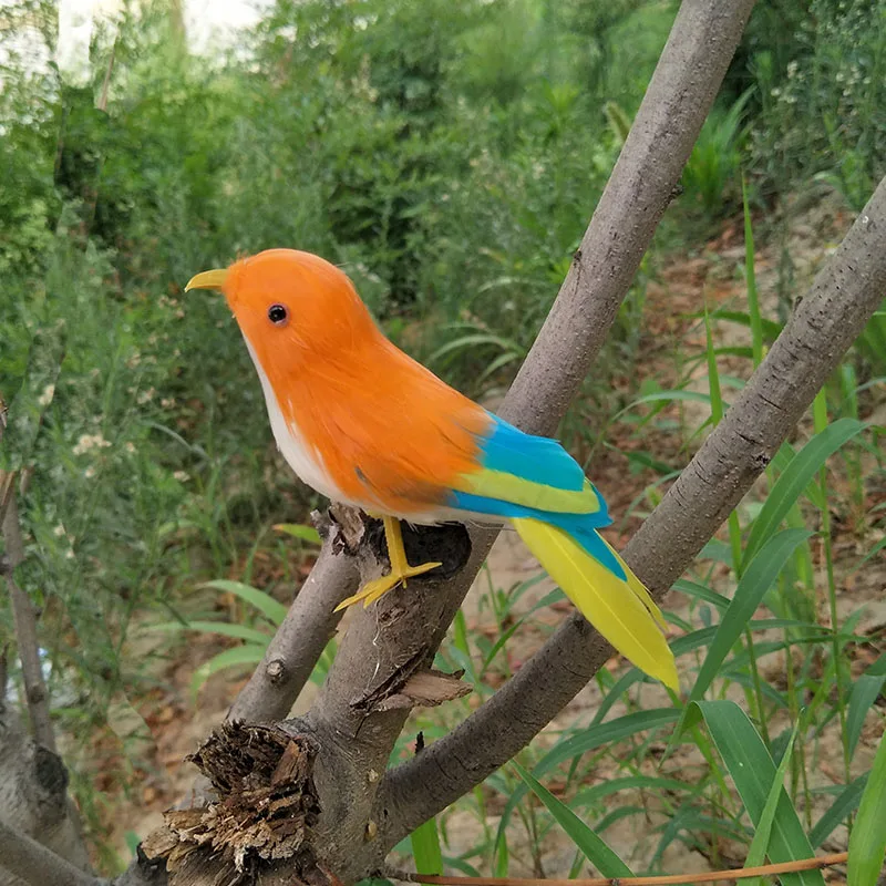 Искусственные Птицы из пенопласта и перья около 12 см | Дом сад