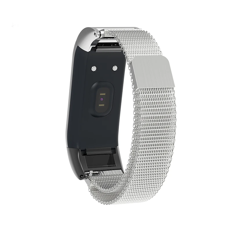 Ремешок на запястье для Amazfit Cor Xiaomi mi Hua mi ремешок на запястье Магнитный фитнес обруч браслет быстросъемный смарт-аксессуары SIKAI - Цвет: Only Strap Silver