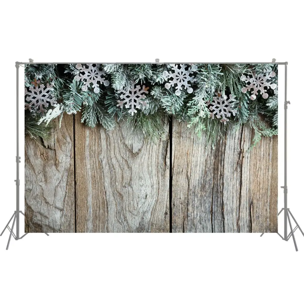 Рождественские фоны снежинки деревянная стена фон деревенский 3D фотография обои