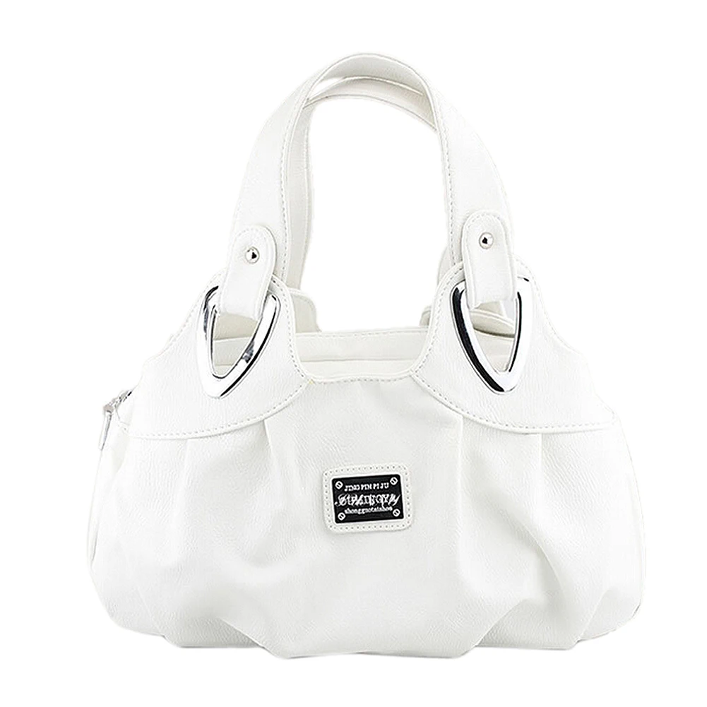 

Fashion handbag Women PU leather Bag Tote Bag Handbags Satchel -Matte White