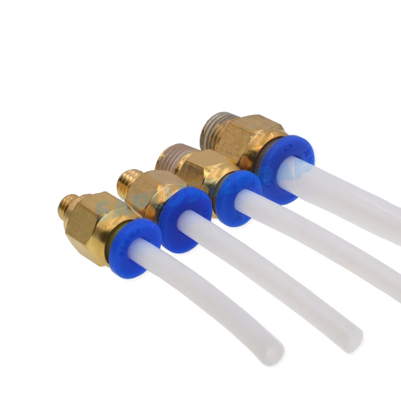 5 шт hotend j-головы разьем пневматический инструмент OD 4мм 6мм / быстродействующий разьем дистанционной трубы / разьем горячие головы экструдера RSS 3 мм / 1.75 мм трубки тефлона 3D принтер