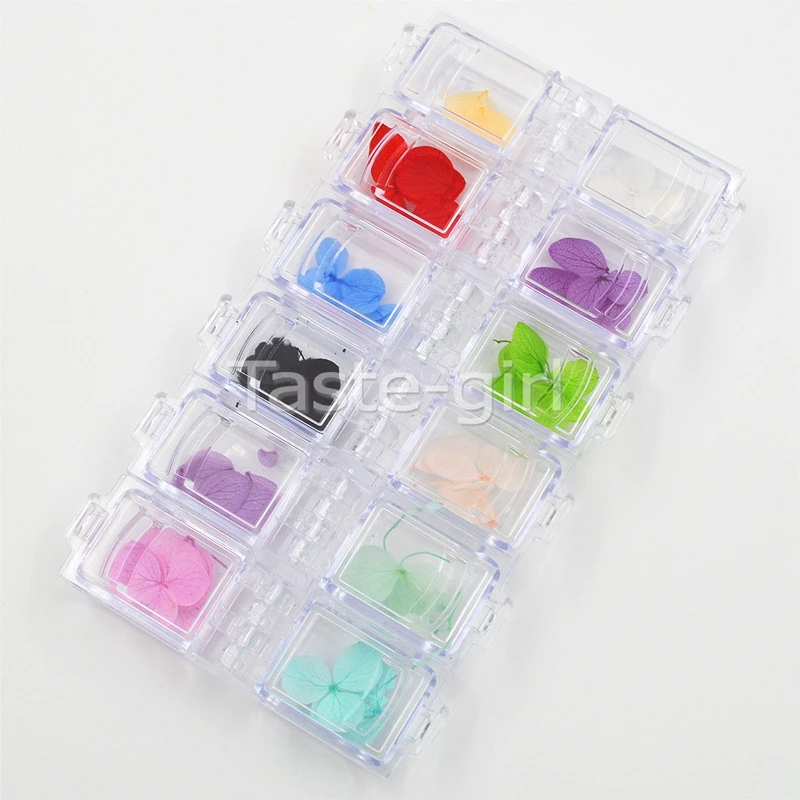 12 Цвета 3D реальные лепесток сухой сушеный цветочный наклейки дизайн УФ гель для