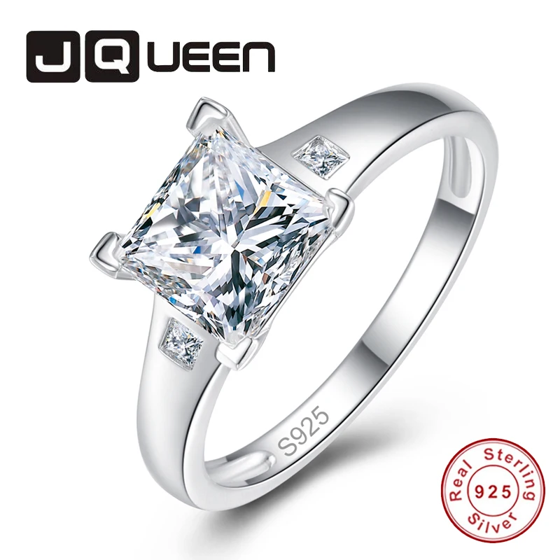 JQUEEN 100% подлинное серебро 925 пробы навсегда прозрачный белый кубический цирконий