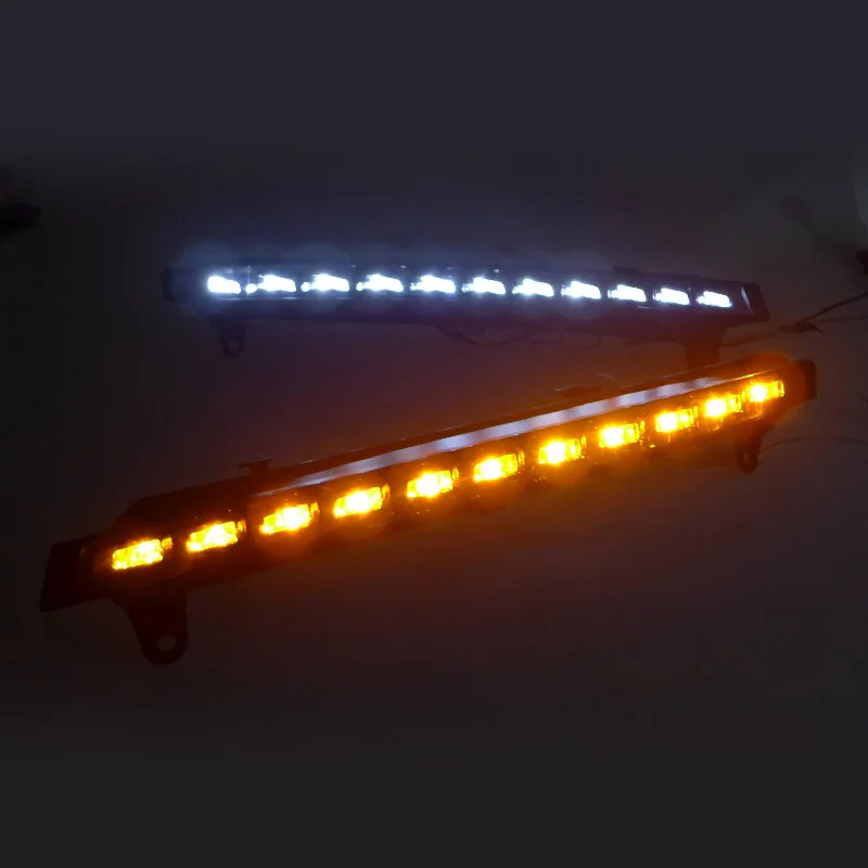 

For Audi Q7 2006 2007 2008,Yellow Turning Signal Relay Waterproof ABS Car DRL 12V LED Daytime Running Light Fog Lamp Bulb