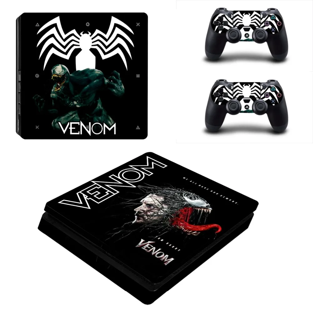 Горячая игра Venom наклейки кожного покрова для Playstation 4 PS4 Slim консоли и контроллеры виниловые наклейки Play Station 4 тонкий защитный чехол