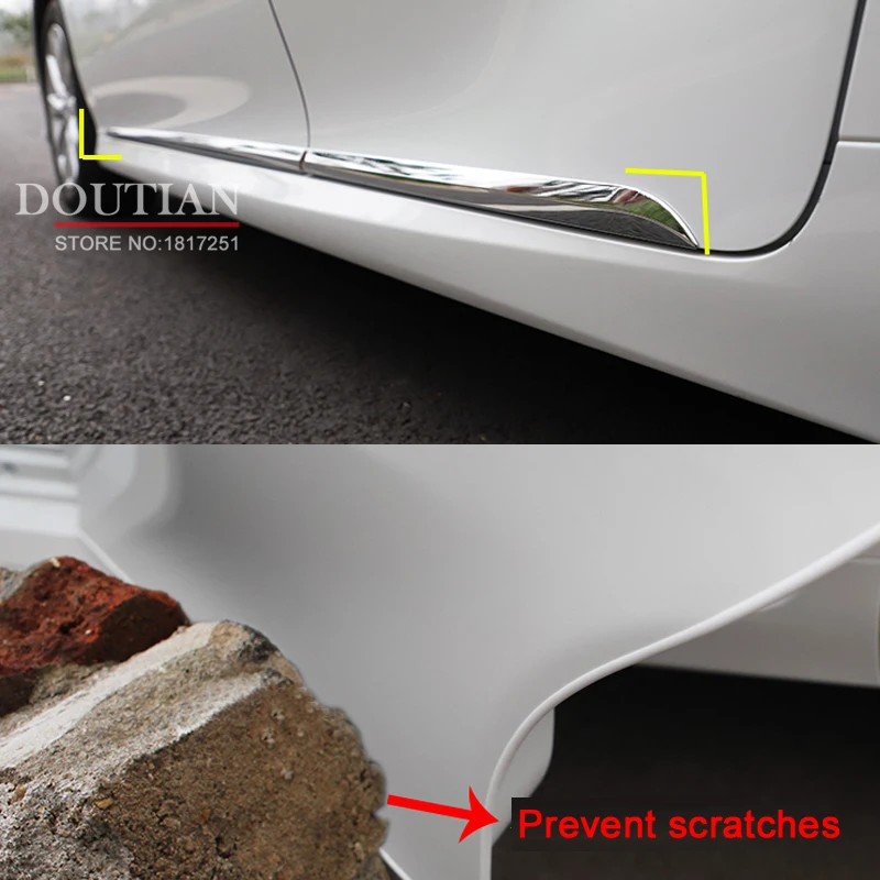 Для Toyota CAMRY хромированная Накладка для кузова, накладка на боковую дверь, накладка, защита, автомобильные аксессуары, 4 шт