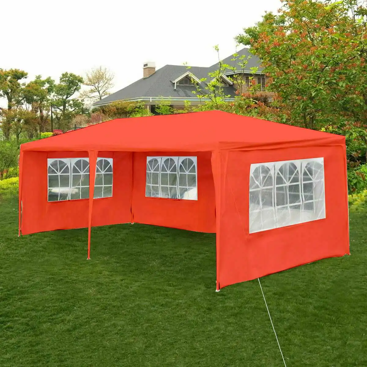 

Oxford Cloth Party Tent Wall Sides Waterproof Garden Patio Outdoor Canopy Sun Wall Sunshade (Canopy top and frame not included)