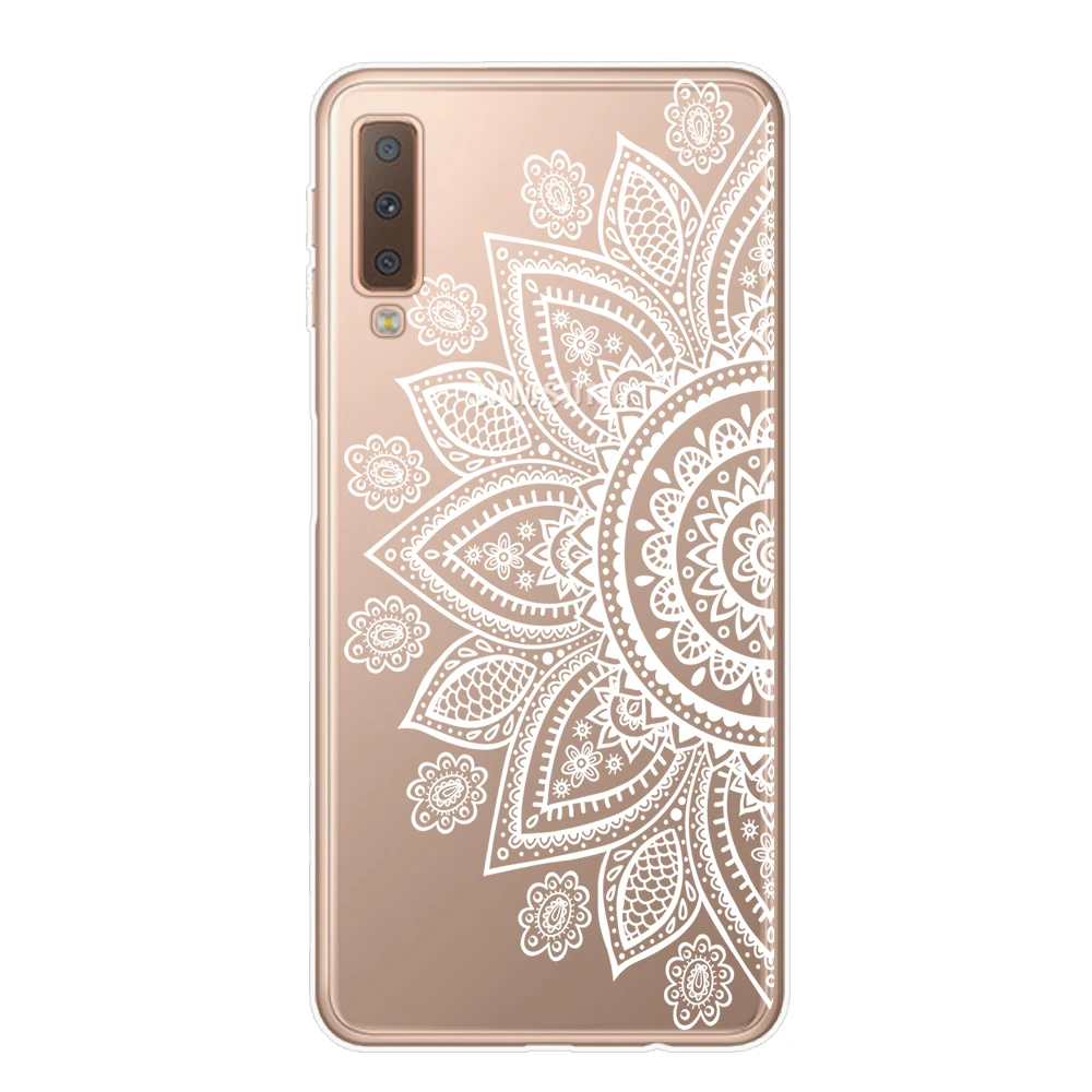 Чехол для телефона в стиле ретро с изображением цветов мандалы Samsung J4 J6 A7 A9 A6 A8 Plus