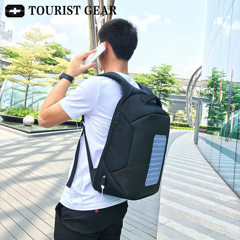 Plecak Солнечная приведенная в действие дизайнерский мужской рюкзак для mochila usb