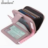 2017 new womens wallet short section multi function card package zipper driving license leather case