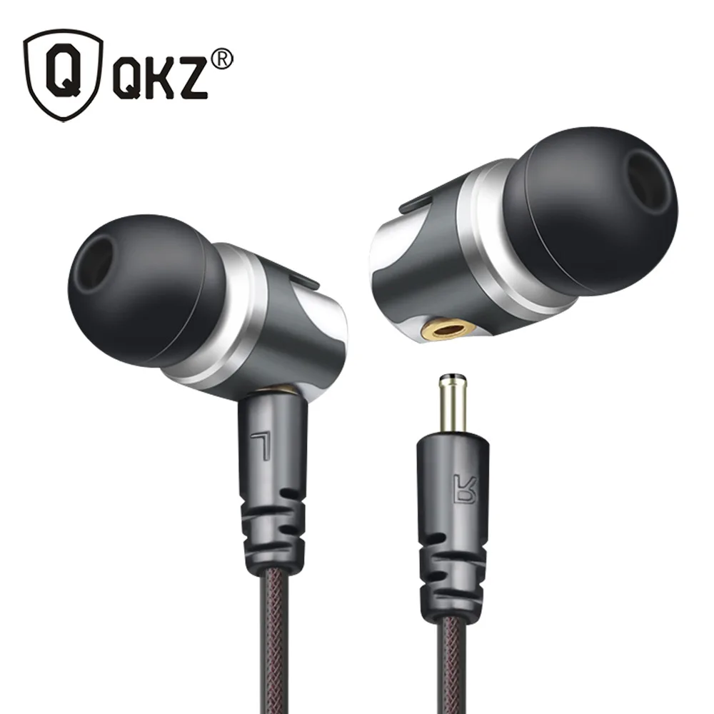 2019 новые наушники QKZ DM4 In Ear с динамическим драйвером и микрофоном, гибридный HIFI наушники с проводным подключением для Dj MP3.