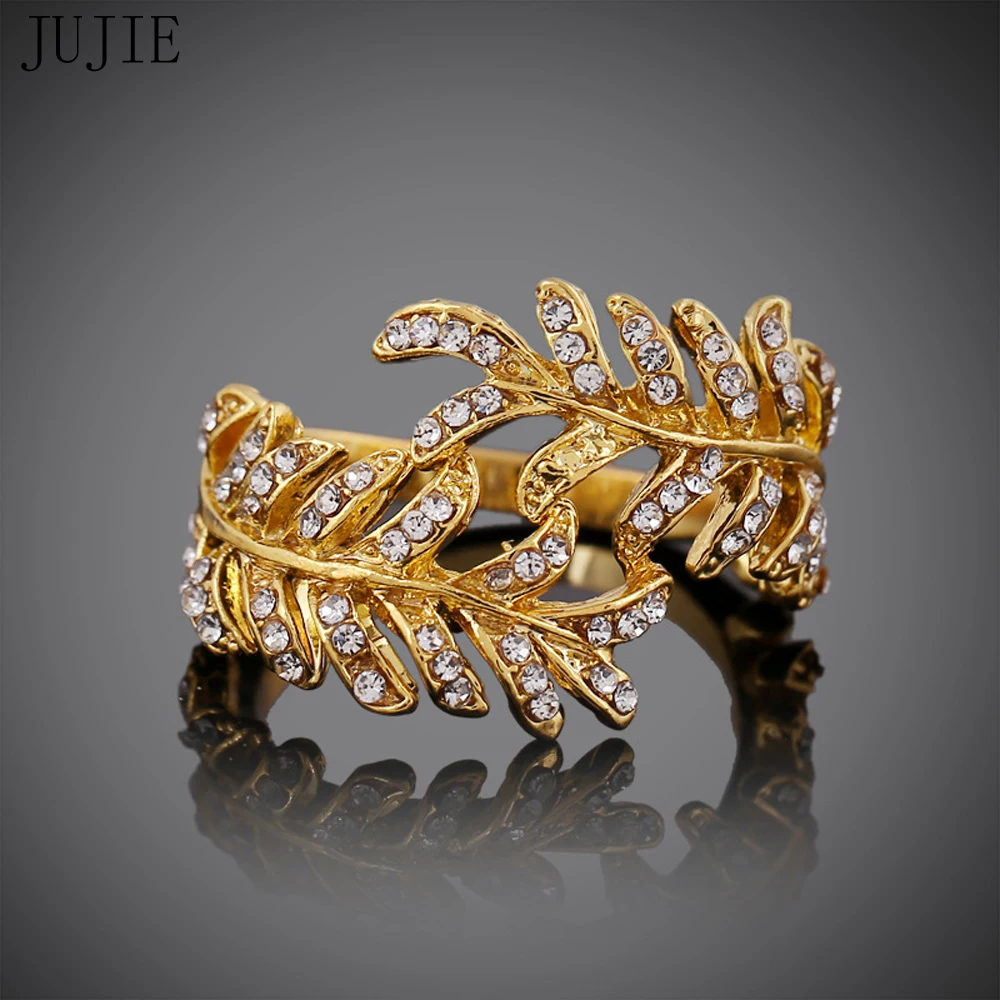 

JUJIE Fashion Rings For Women 2016 Vintage Fashion Round Wedding Multicolor Nature Stone Ring Men Gold Color Rings For Mann