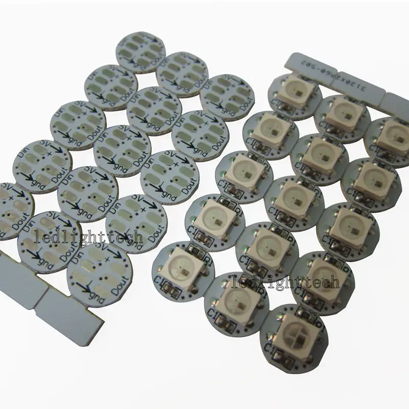 WS2812B SK6812 5050 RGB LED и PCB плата 100 шт. 1 светодиодный адресный модуль Pixel Light 5 В мини