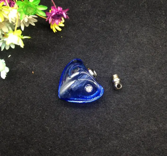 300 шт./лот оптовая торговля сердце хрустальный флакон подвески стеклянные