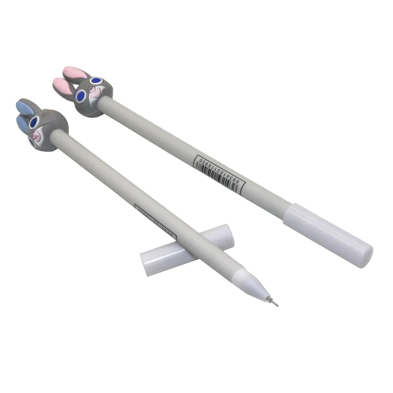 

Гелевая ручка с мультяшным Кроликом, черная, 0,38 мм, 2 шт.