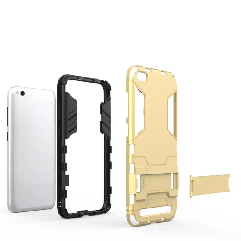 Whyes For Xiaomi Redmi 5 5A Note Plus Case Armor Cover Stand PC TPU Hybrid Soft Silicone |