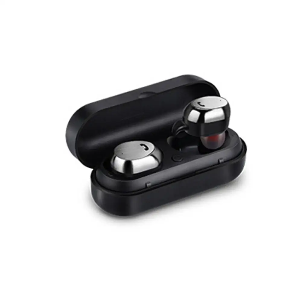 Black Новинка M9 TWS беспроводные наушники беспроводные Bluetooth наушники с микрофоном супер мини наушники металлический чехол для телефона Xiaomi HuaWei - Цвет: Black