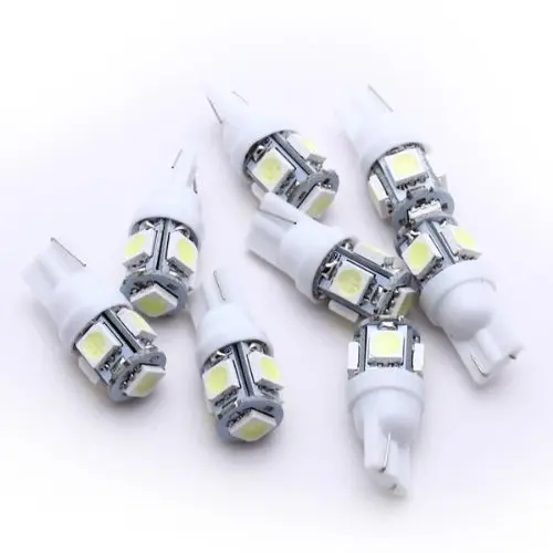 Горячая Распродажа! T10 194 168 W5W AMPOULE LAMPE 5050 SMD 5 светодиодов BLANC 12V POUR VOITURE