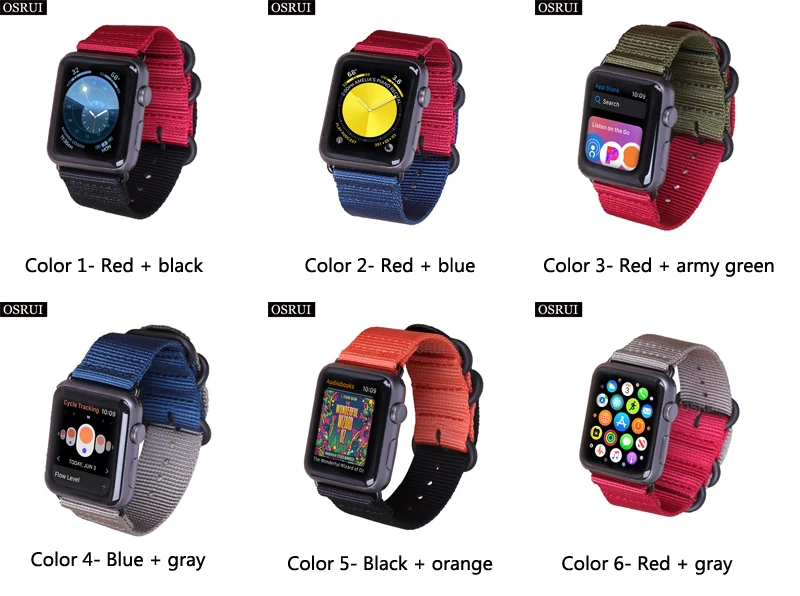Ремешок для Apple watch band 4 44 мм 40 мм Спортивная петля тканый нейлон correa 42 мм 38 мм Iwatch 3 2 1 Ремешки для наручных часов браслет наручный ремень