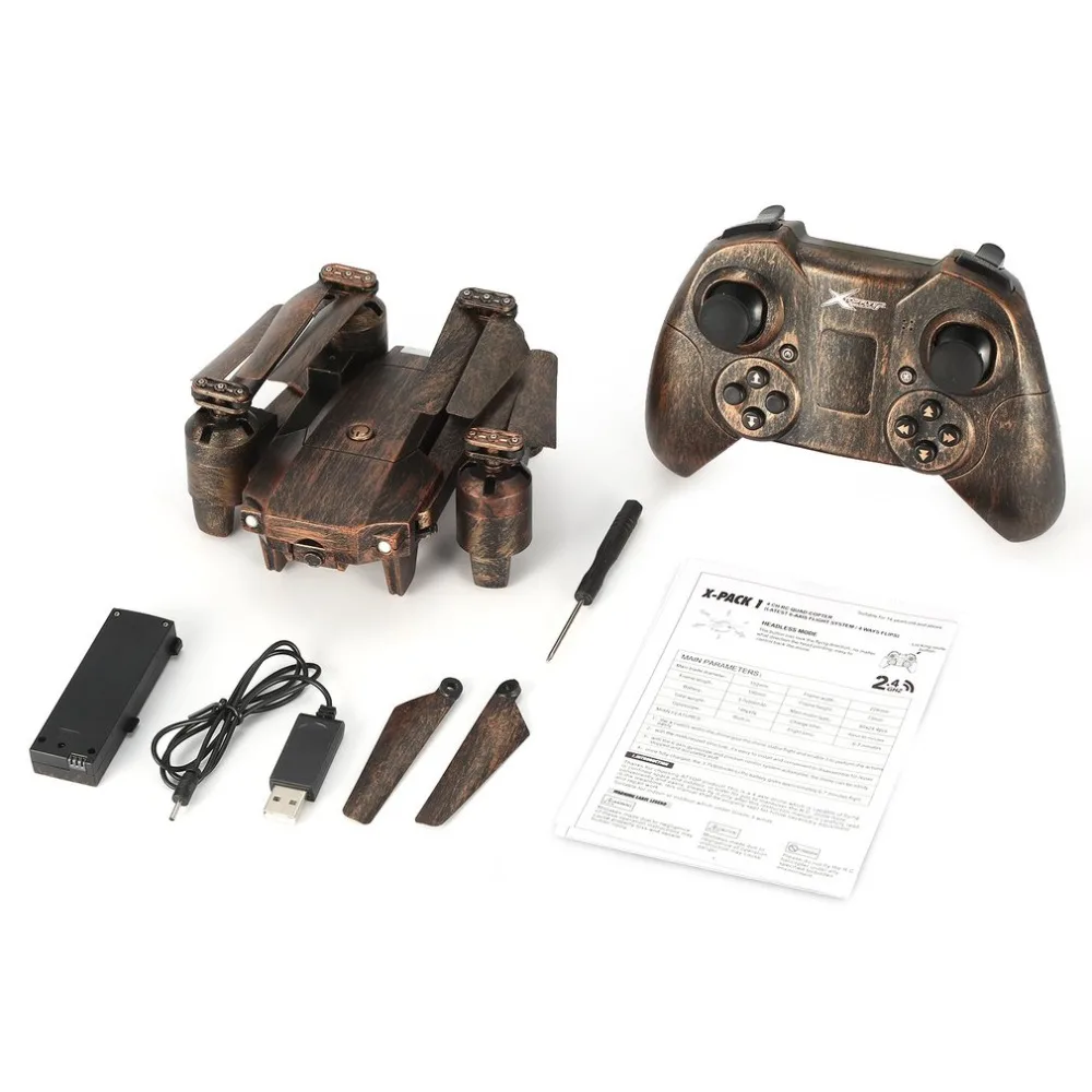 Attop X PACK1 2 4 г 4CH Drone RC складной Квадрокоптер самолет с высоты удержание Headless режим 3D