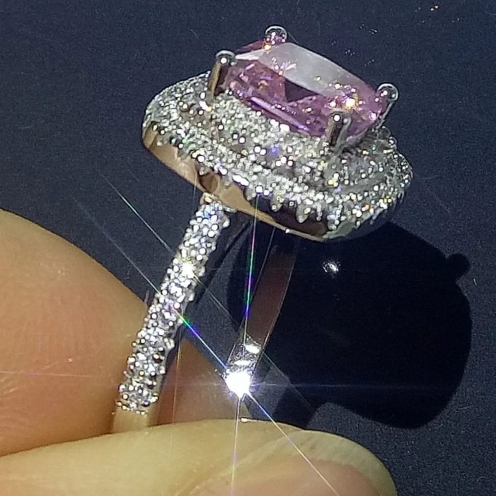 Женское Обручальное Кольцо Victoria Pave роскошное ювелирное изделие из стерлингового