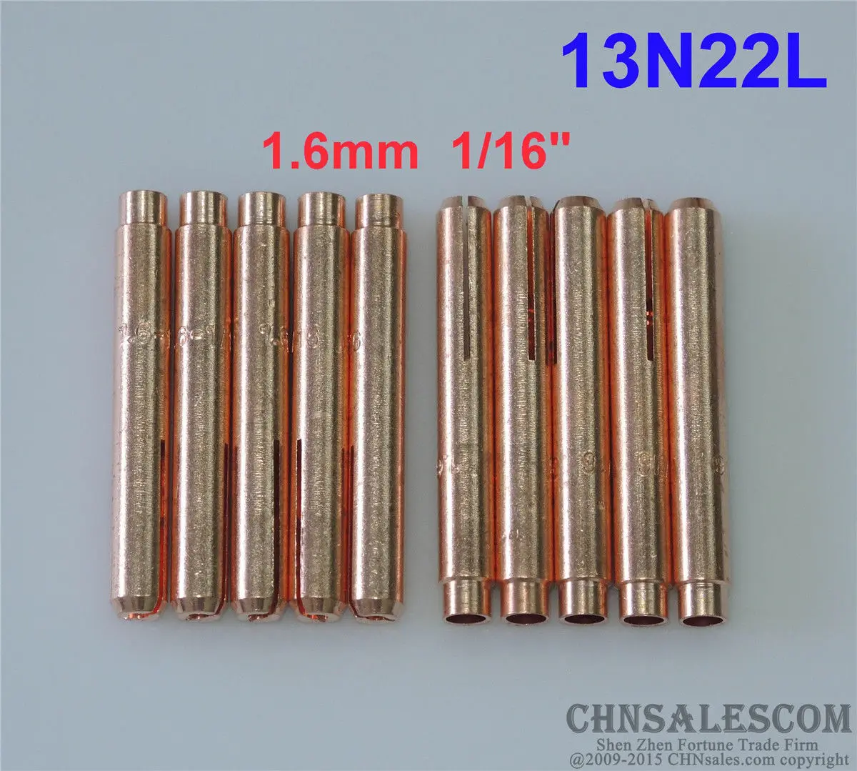 CHNsalescom 10 шт 13N22L длинные коллеты для сварочной горелки Tig WP 9 20 1 6 мм 1/16&quot|Сварочные