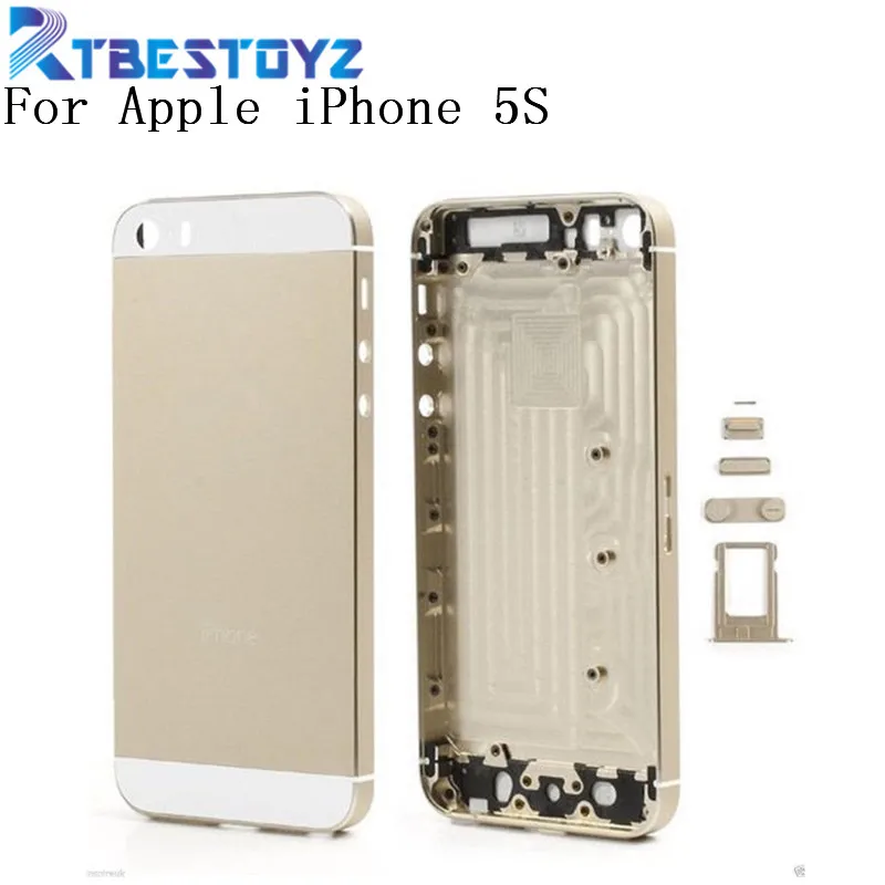 Для Apple iPhone 5S задняя Батарея на домашнию дверь Корпус чехол Замена с громкости клавиатуры Мощность клавиатуры для iPhone5S