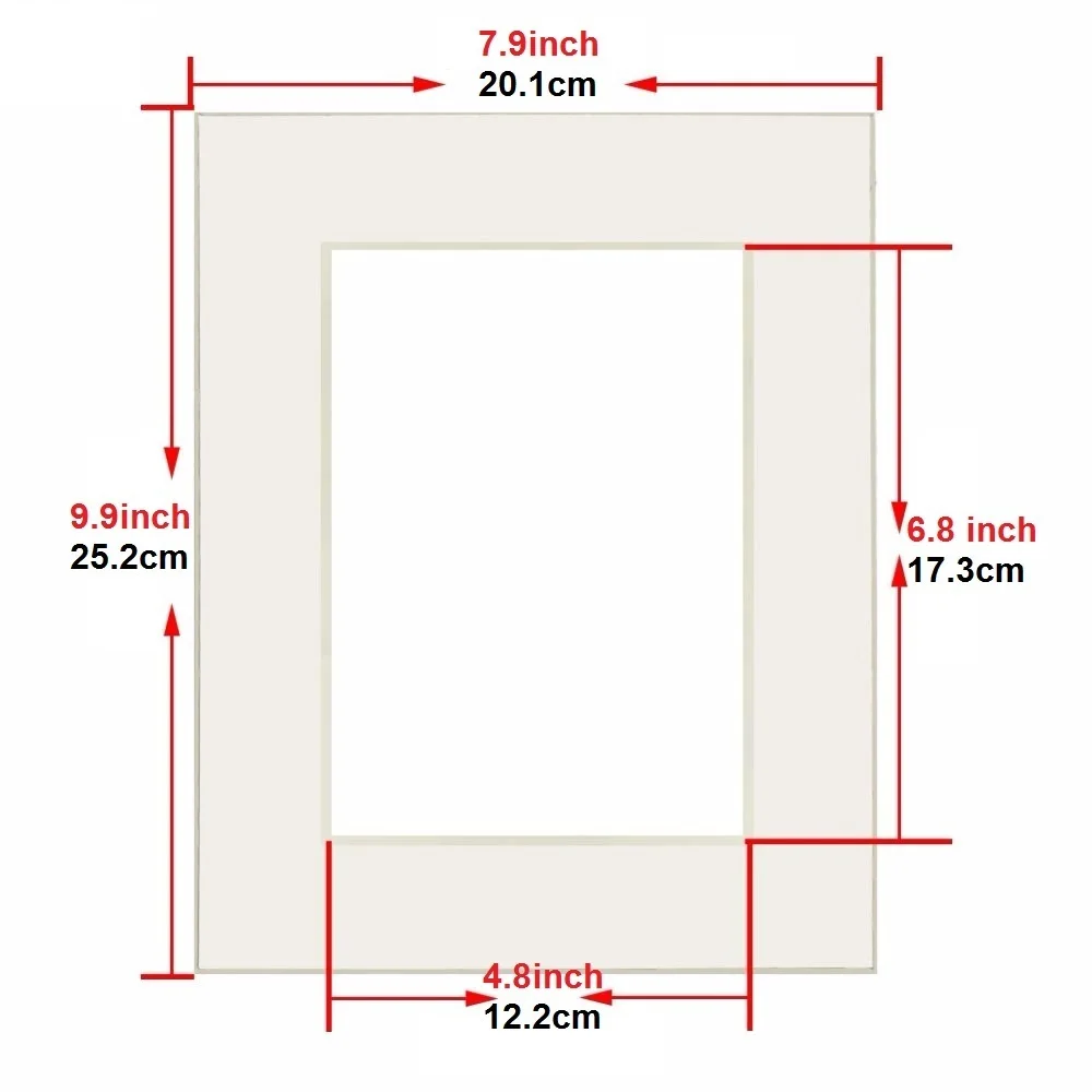 12 листов фоторамки коврики и подложка белые коврики для картин с сердечником конической огранки украшения для фоторамки набор