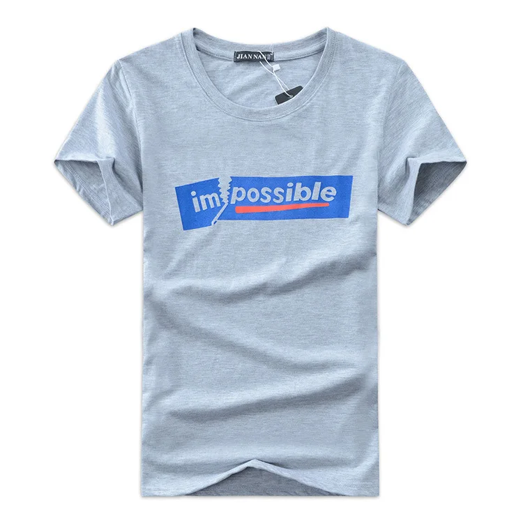 Мужская спортивная футболка с надписью Impossible размеры S 5XL лето 2019 бесплатная