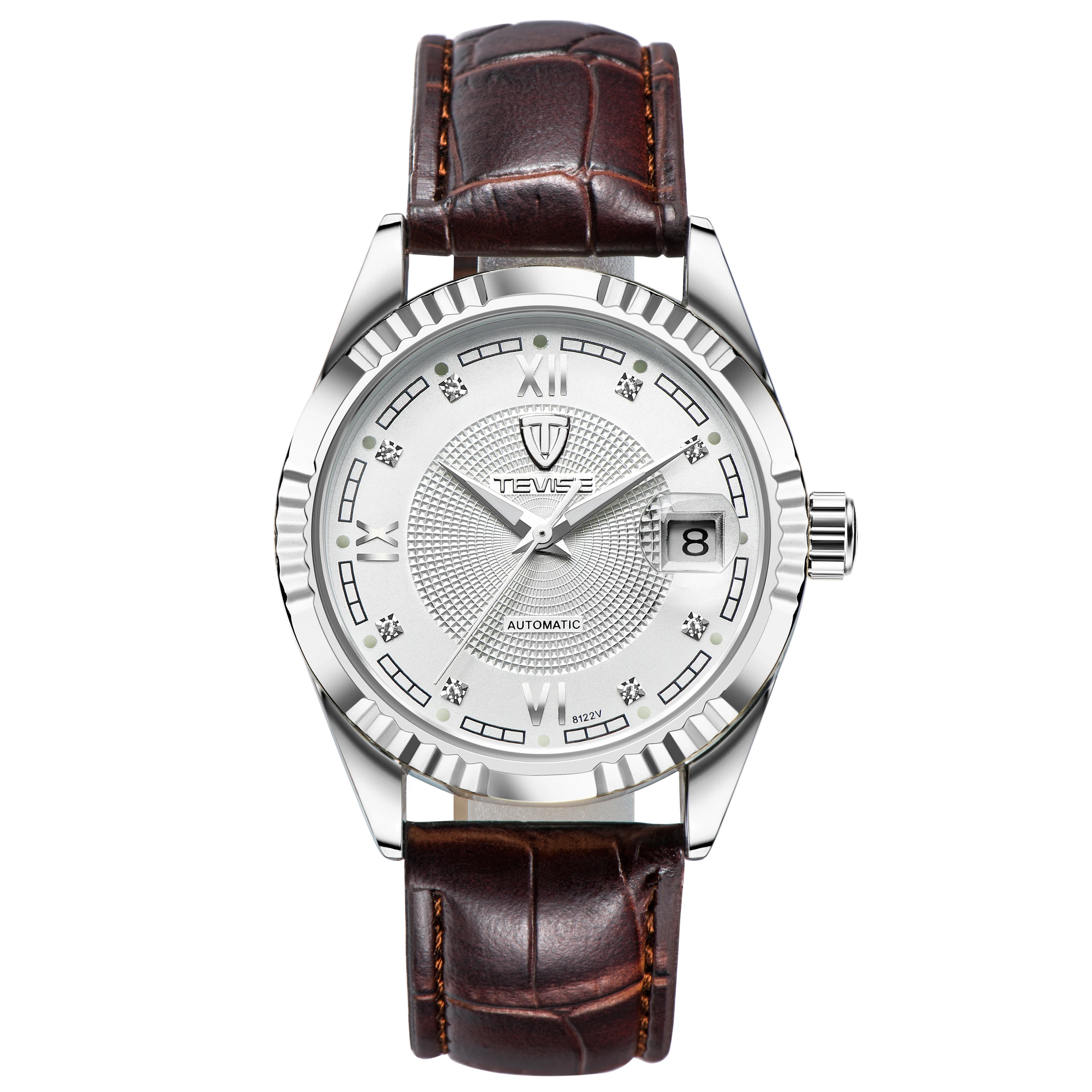 

Top Brand Luxury Automatic Mechanical Clock Men Self Wind Stainless Steel And Leather Band Luminous Auto Date Wrist Watch