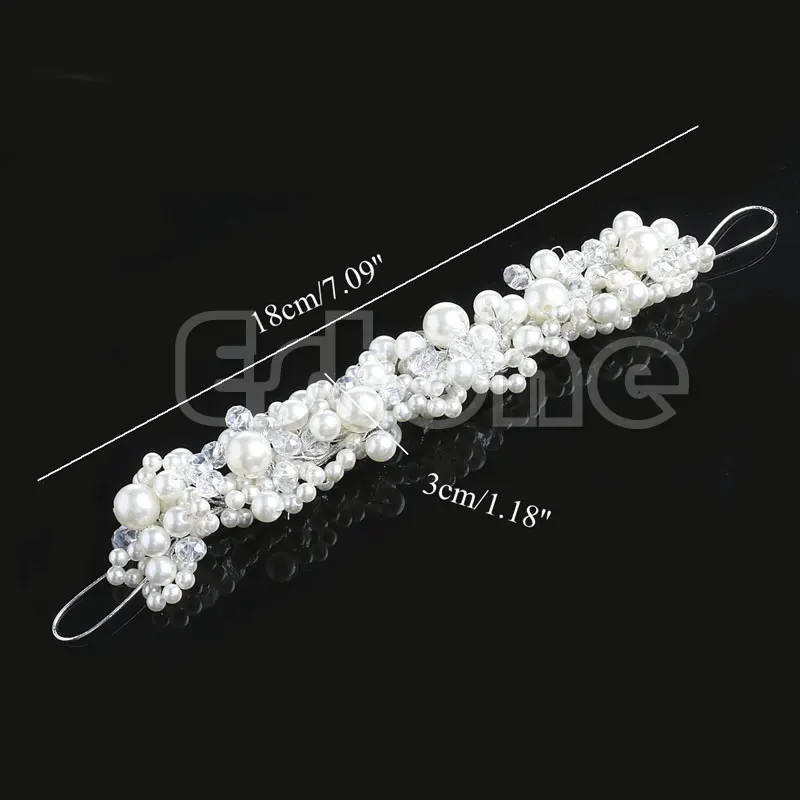 

New Rhinestone Faux Pearl Wedding Bridal Prom Headband Tiara Headpiece Hair Clip