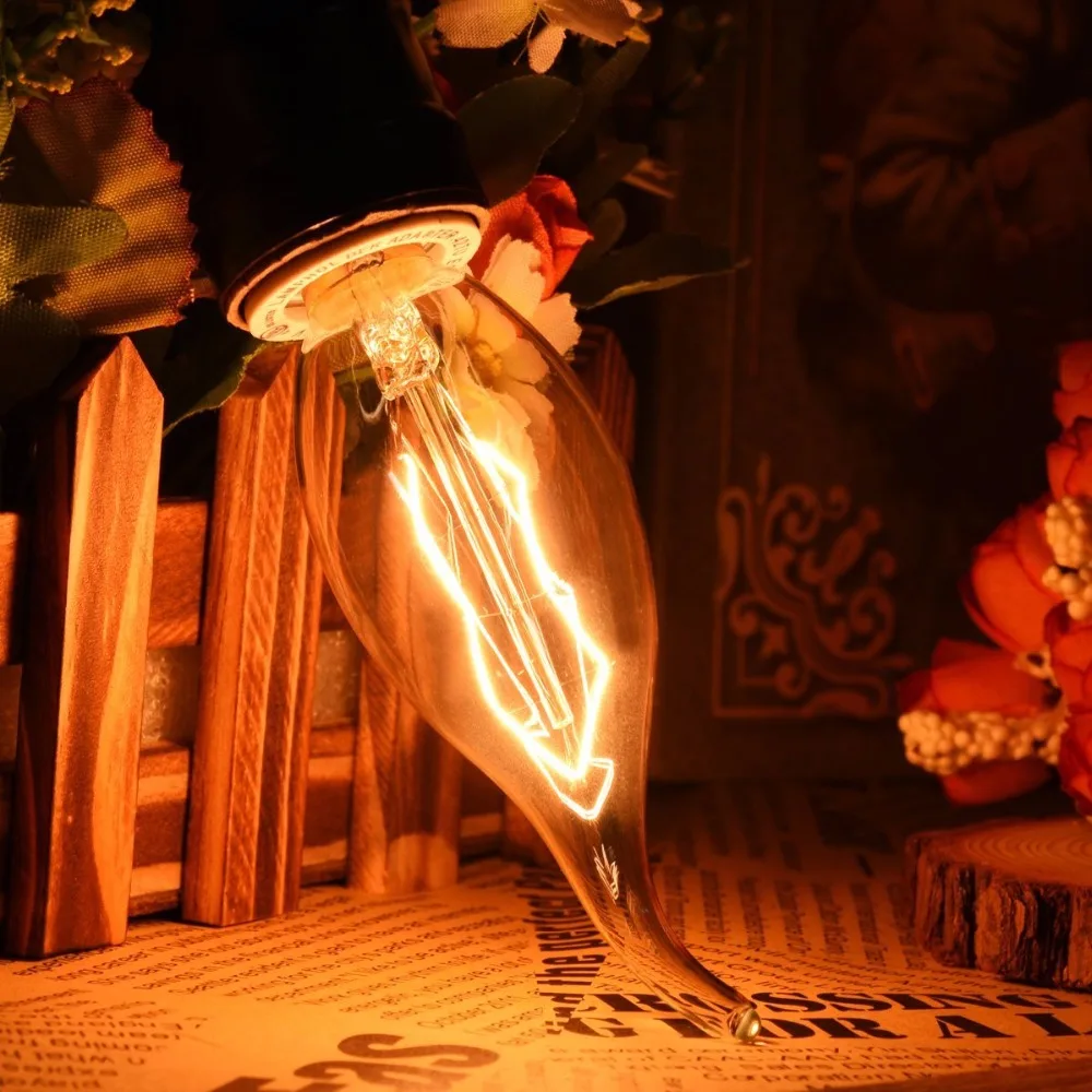 Edison ЛАМПЫ Ретро E14 C35 винтажные ncandescent лампы 110 v 220 Праздничные огни 40 w для