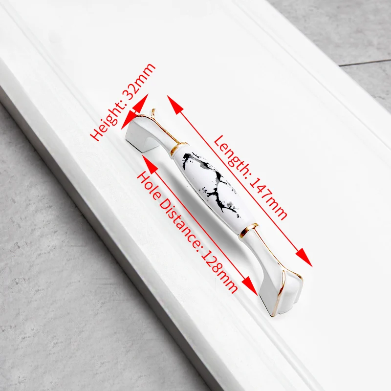 Handle-LA166W-128 NAIERDI китайские винтажные ручки для шкафа из алюминиевого сплава, дверные ручки для кухни, ручки для шкафа, черные ручки для ящиков, Мебельная ручка - Цвет: Handle-LA166W-128