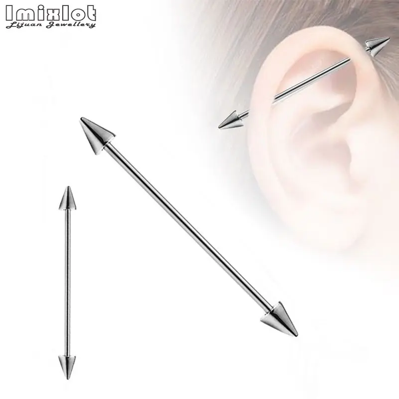 1 шт. модный винт со стрелками промышленный Штанга Для Пирсинга Ушей серьги для