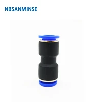 10pcslot puc 4 6 8 10 12 16 mm union straight air plastic fitting pneumatic fitting nbsanminse
