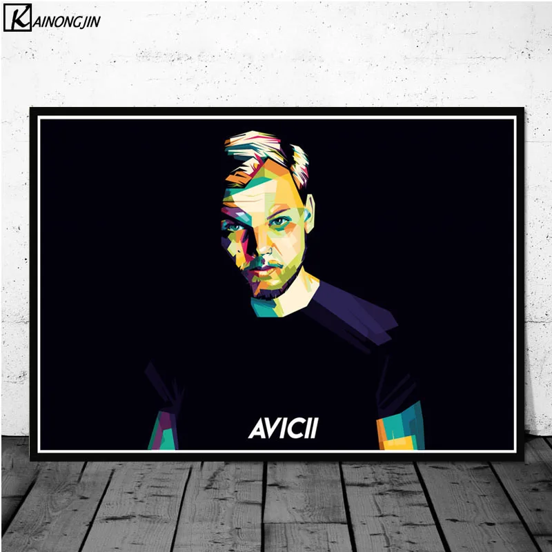 014 Avicii плакат DJ МУЗЫКА певица звезда Легенда плакаты и принты Холст Живопись стены Искусство картина для гостиной домашний декор - Цвет: 014