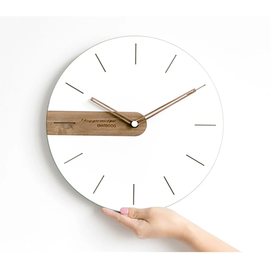 Цифровые настенные деревянные часы Современный дизайн кухонные Тихая спальня