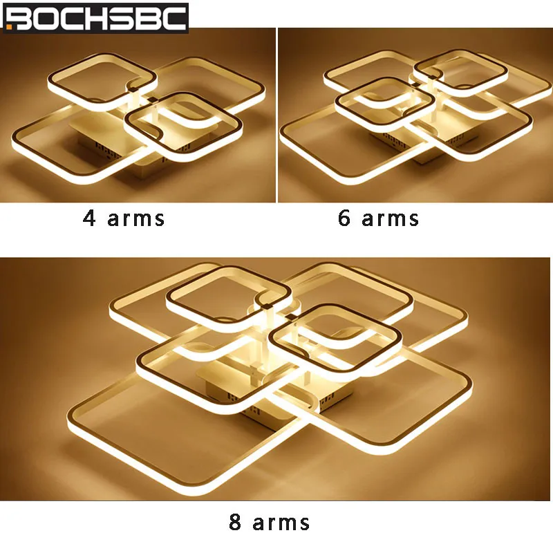 Акриловый абажур BOCHSBC потолочная лампа современный металлический светодиодный