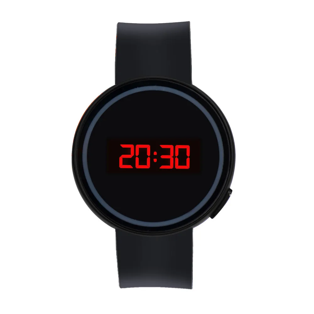 Black Zerotime#501 новые спортивные наручные часы для мужчин и женщин светодиодный сенсорный экран дата Силиконовые наручные черные часы простые прочные - Цвет: Black