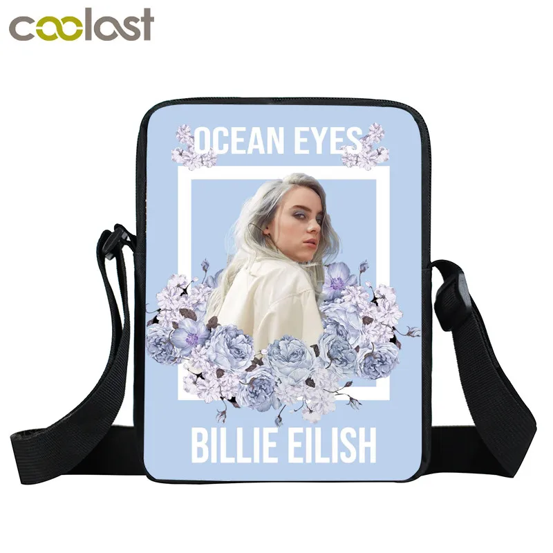 xkb em19 Billie Eilish мини-сумка-мессенджер в стиле хип-хоп сумки через плечо женские сумки для мальчиков и девочек сумки через плечо bookbag rapper модные сумки в подарок - Цвет: xkb em19
