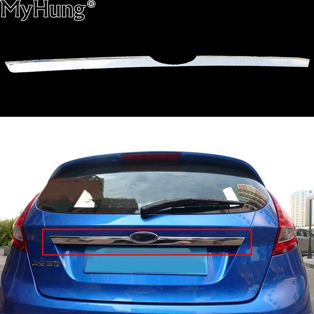 Наклейка ABS хромированная Задняя отделка накладка на багажник для FORD FIESTA хэтчбек