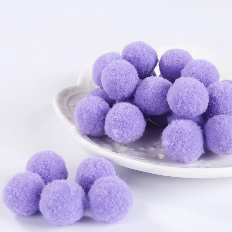 11 Light Violet 100 шт помпоны 25 мм помпоны шарики для DIY вечерние украшения дома сада свадьбы швейная одежда детские игрушки аксессуары - Цвет: 11 Light Violet