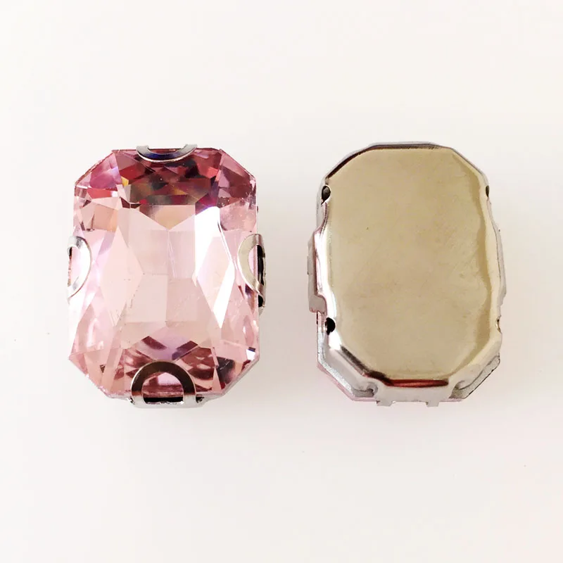 Розовый цвет Хрустальное стекло с плоской задней частью Свободные Стразы